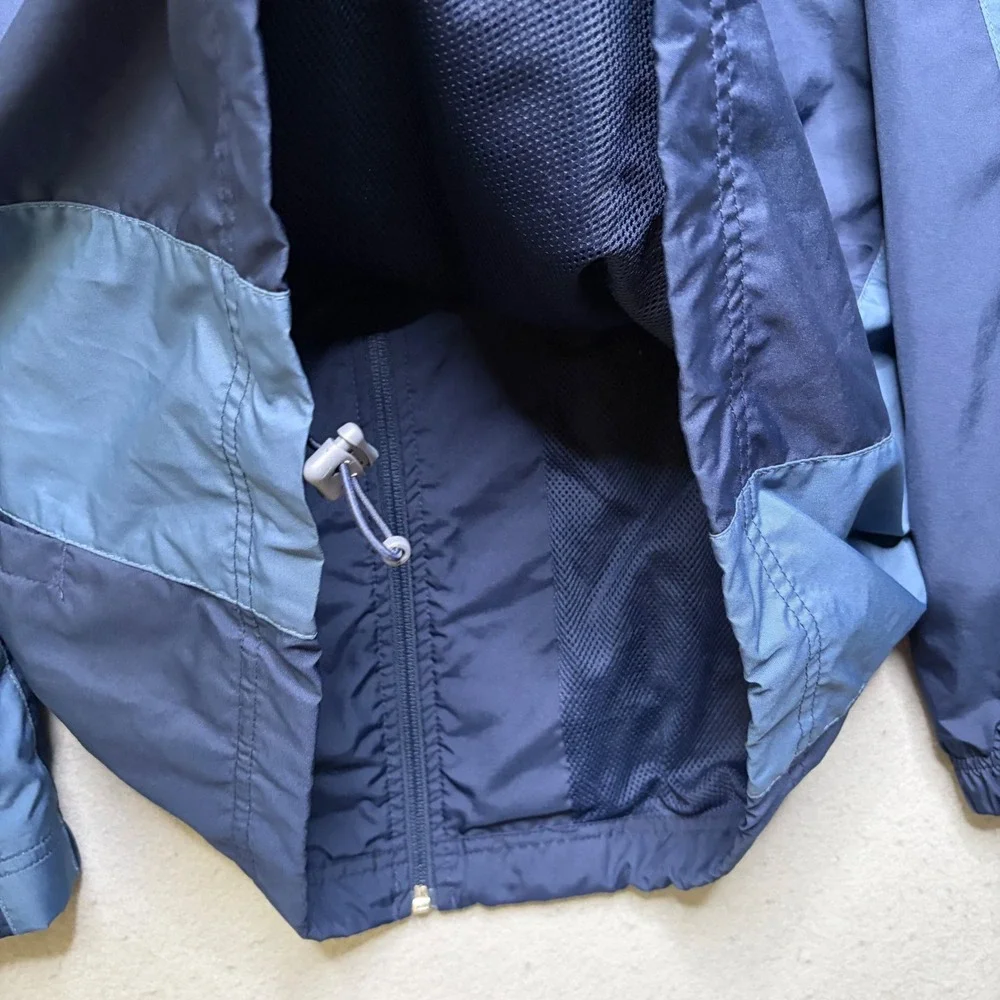Nike Track Jacket Mens M Navy Blue Vintage 90s Windbreaker Full Zip Futura Logo